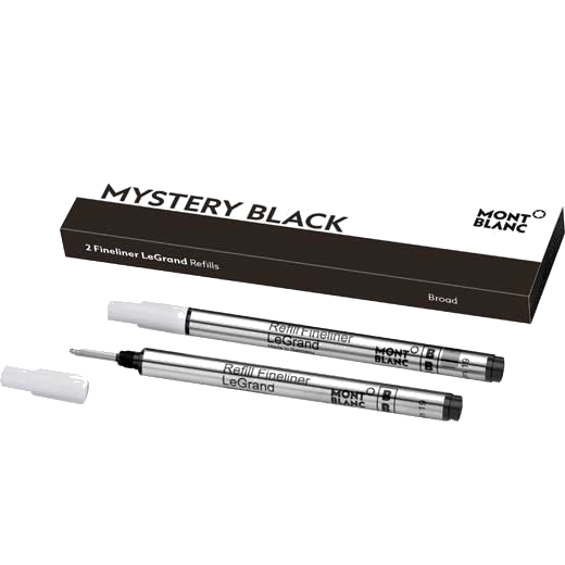 Mystery black broad fineliner refill by Montblanc.