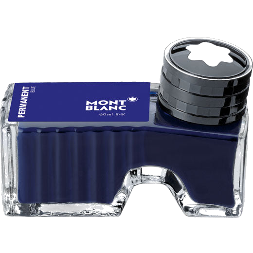 Montblanc Permanent Blue Ink Bottle packaging.