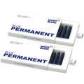 This is the Montblanc ink cartridge colour chart, including the permanent blue colour.