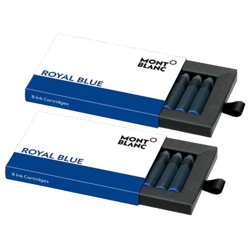 Montblanc royal blue ink cartridges.