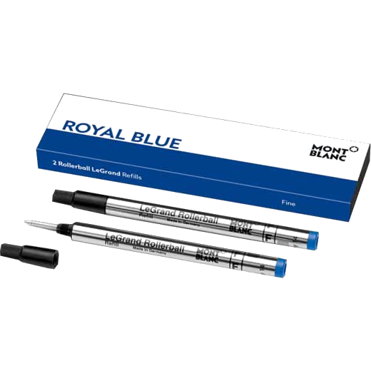 This pack of blue refills from Montblanc come in a Legrand Rollerball with fine nib.