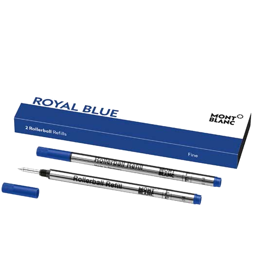 This is the Montblanc Royal Blue Rollerball Refill (F).