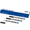 These are the Montblanc Royal Blue Small Rollerball Pen Refills 3x1 (M).