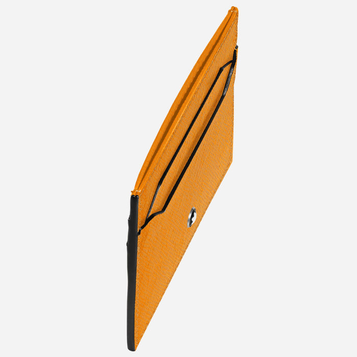 Top and side view of the Saffron Sartorial Leather 5CC Card Holder.