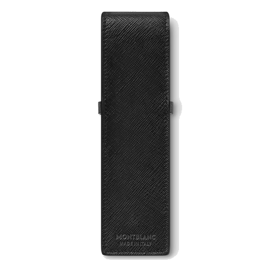 Sartorial 2 Pen Pouch Black Saffiano Leather By Montblanc