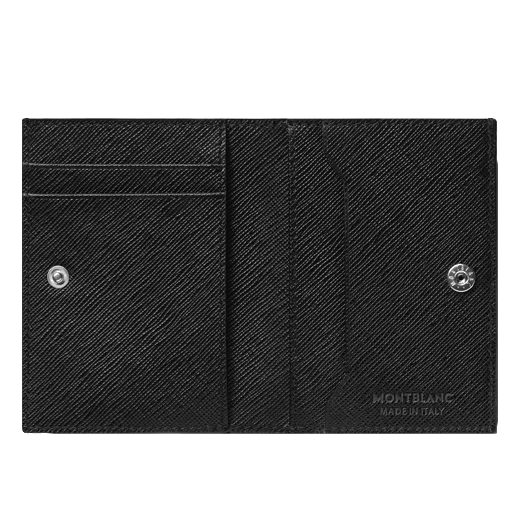 Montblanc Sartorial 4CC Mini Wallet in Black Saffiano Print Leather.