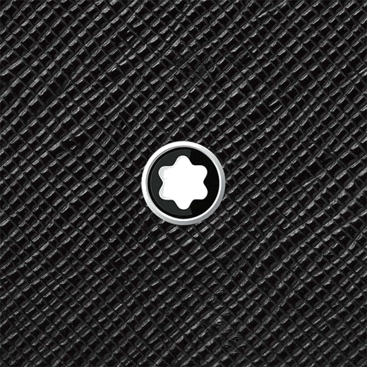 Montblanc Sartorial 4CC Mini Wallet in Black Saffiano Print Leather Is Made In Italy.