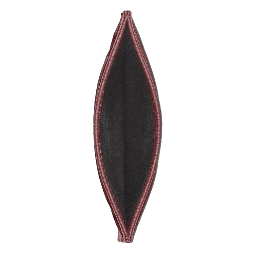 You will find a central top pocket on this Montblanc Sartorial Cassis Leather Card Holder 5CC with a black polyester lining.