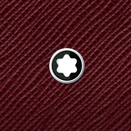 The Montblanc snowcap emblem is placed on the front of this Sartorial Cassis Leather Card Holder 5CC.