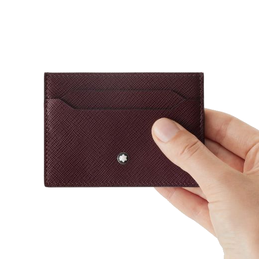 Personalise this Sartorial Cassis Leather Card Holder 5CC by Montblanc with embossing or add a plaque on the gift box with a message for gifting.