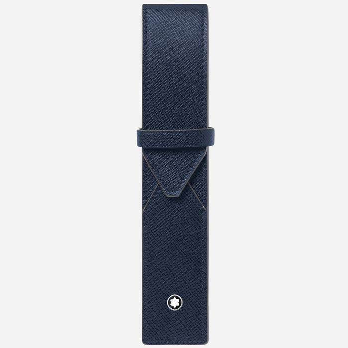 The Sartorial Ink Blue Leather One Pen Pouch by Montblanc.