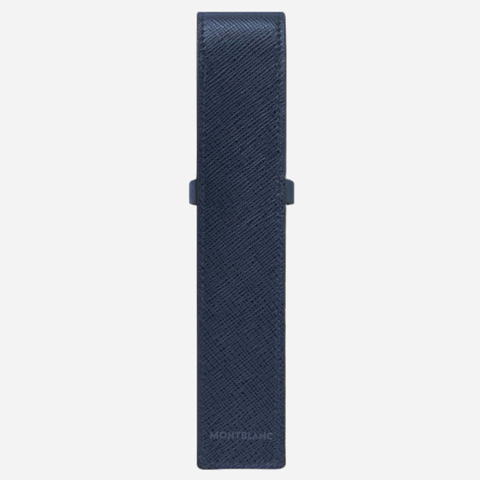 Back view of the Sartorial Ink Blue Leather One Pen Pouch.