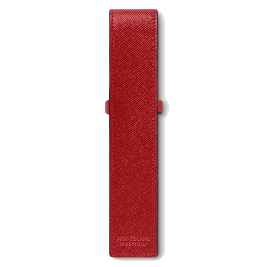 Sartorial Red Saffiano Leather Pen Pouch by Montblanc