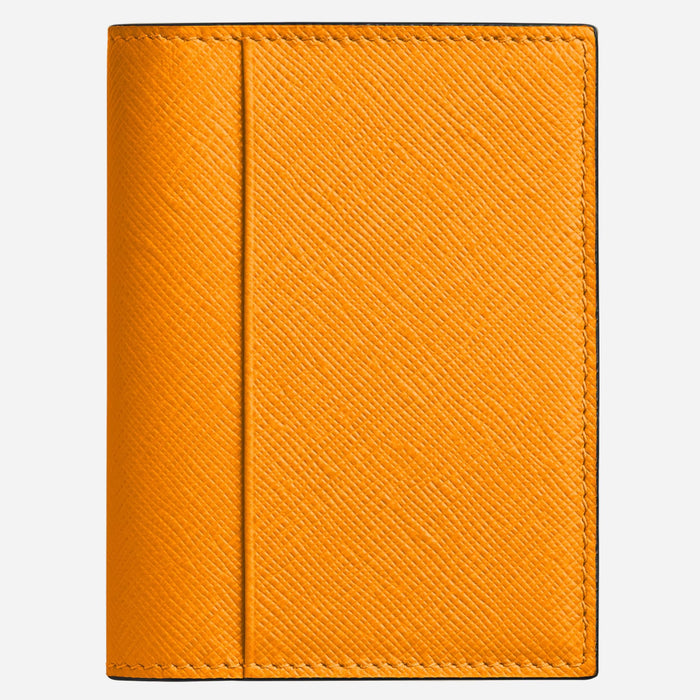 Back view of the Sartorial Saffron Leather 4CC Card Holder.