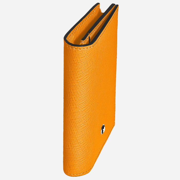 Side view of the Sartorial Saffron Leather 4CC Card Holder.