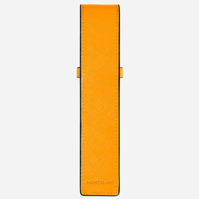 Back view of the Sartorial Saffron Leather Envelope 1-Pen Pouch.