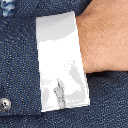 These smart Sartorial Montblanc cufflinks come in a silver colour.