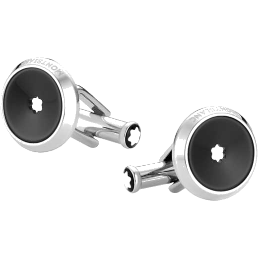 The Montblanc S-arm cufflink with resin inlay.