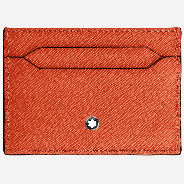 The Tangerine Sartorial Leather 5CC Card Holder by Montblanc.