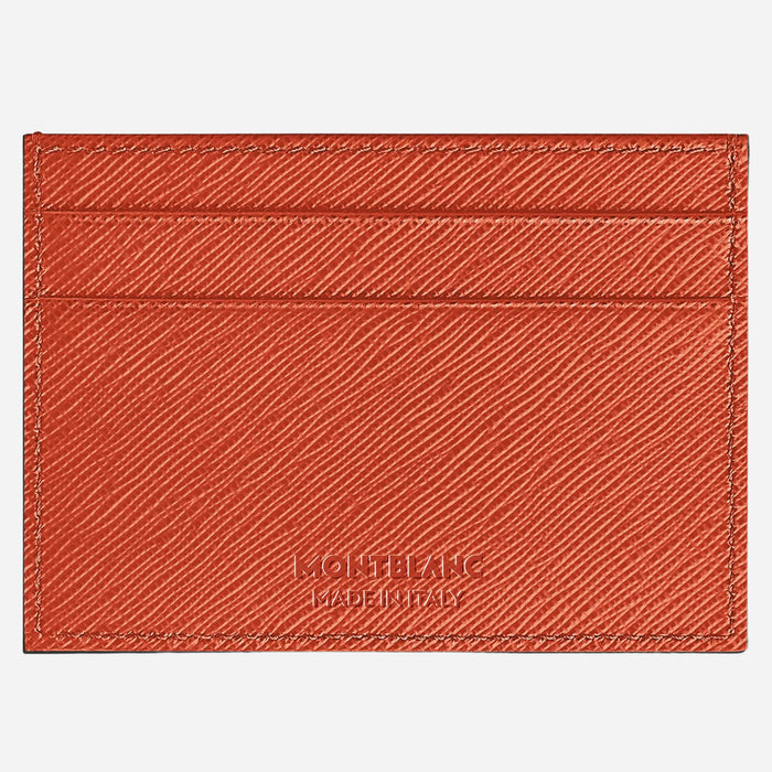 Back view of the Tangerine Sartorial Leather 5CC Card Holder.