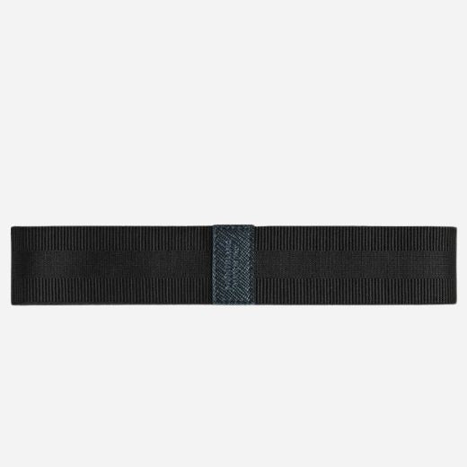 Back view of the Tweed Blue Sartorial Leather 1-Pen Loop with Elastic Strap.