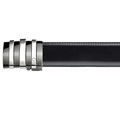 Montblanc 3 Rings Motif Ruthenium & Palladium Coated Box Buckle Reversible Leather Belt.