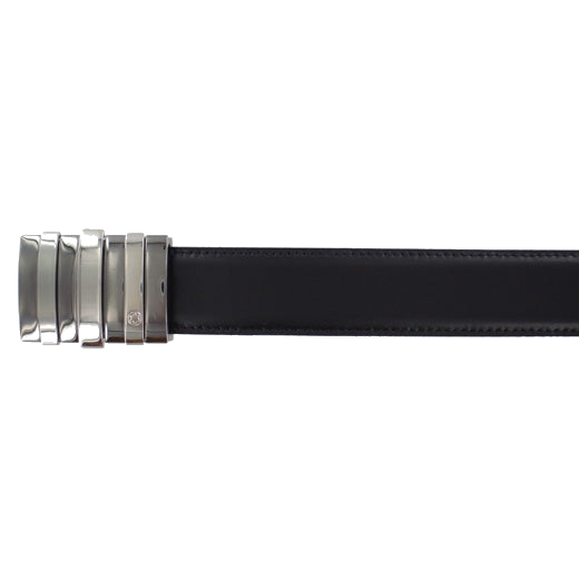 Reversible black/brown leather strap.
