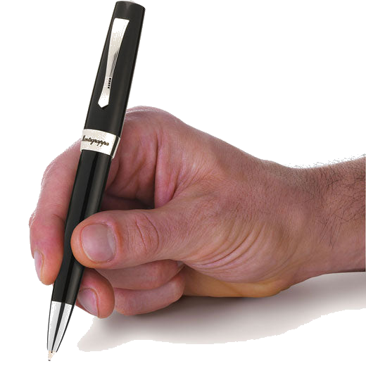 This Montegrappa Jet Black Elmo 02 Ballpoint Pen can be engraved on the cap.