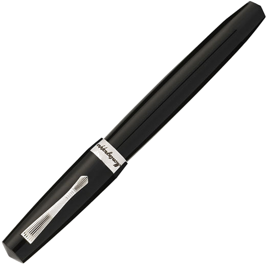 This Montegrappa Jet Black Elmo 02 Fountain Pen has been crafted out of resin.