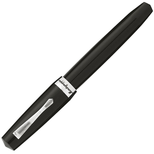 This Montegrappa Jet Black Elmo 02 Rollerball Pen can be engraved on the cap.