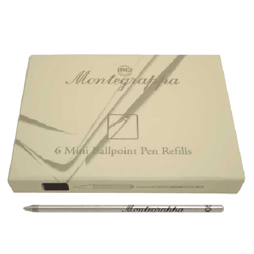 Montegrappa box of 6 - Small Blue Ballpoint Refills.