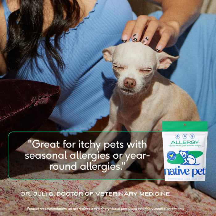 Native Pet Allergy & Immune Chews Allergy Relief Supplement for Dogs, 60 count