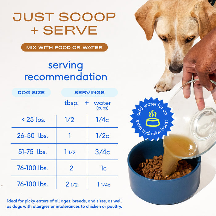 Native Pet Beef Bone Broth Powder Grain-Free Dog Food Topper, 4.75 oz