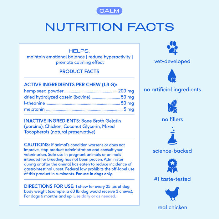 Native Pet Chewable Calming Supplements for Dogs, 60 ct.
