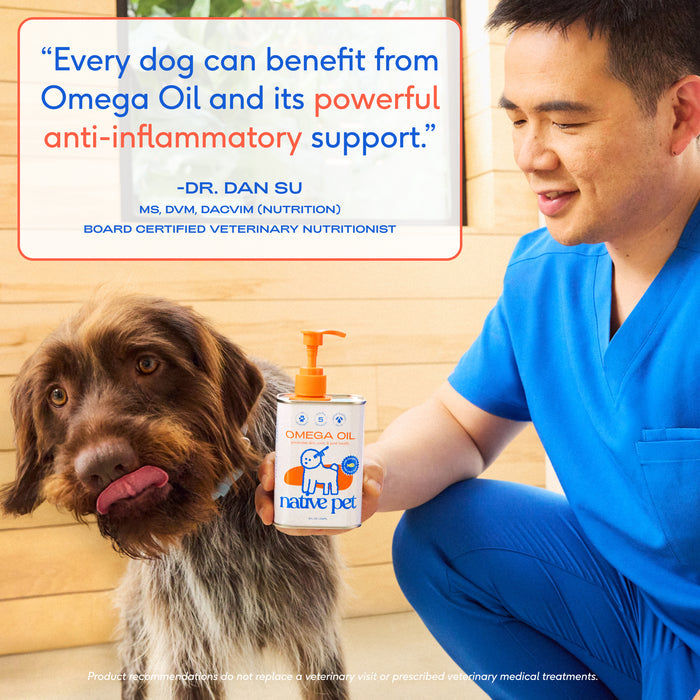 Native Pet Omega-3 Fish Oil & Alaskan Salmon Oil Skin & Coat Health Supplement for Dogs, 16 oz