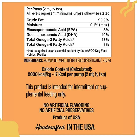 Natural Dog Company Wild Alaskan Salmon Oil Liquid Supplement for Dogs, 16 fl. oz.