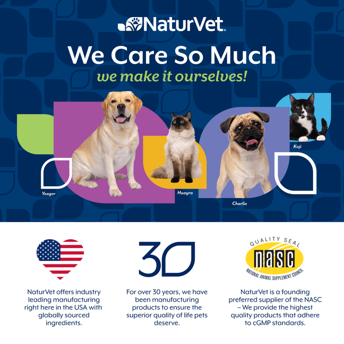 NaturVet Adult Daily Care All-In-One Supplement for Dogs, 10-In-1 Support, Hickory Smoked Bacon Flavor, 60 Count
