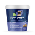 NaturVet No Scoot Stool & Bowel Supplement for Dogs, Hickory Smoked Bacon Flavor, 60 Count