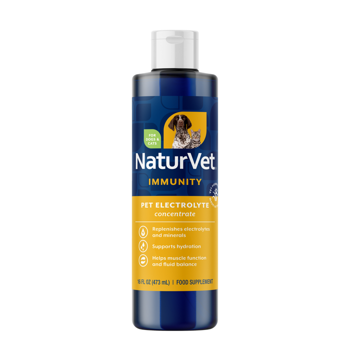 NaturVet Pet Electrolyte Concentrate Immunity Supplement for Dogs and Cats, 16 fl oz