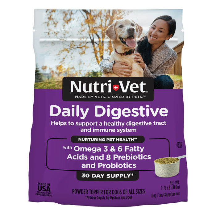 Nutri-Vet Daily Digestive Powder for Dogs with Omega 3 & 6 Fatty Acids,  1.76 lb