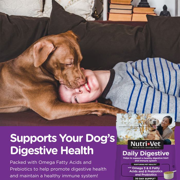 Nutri-Vet Daily Digestive Powder for Dogs with Omega 3 & 6 Fatty Acids,  1.76 lb