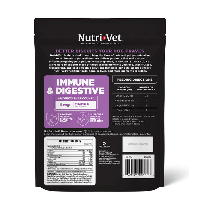 Nutri-Vet Immune & Digestive Health Biscuits for Dogs, 16 oz