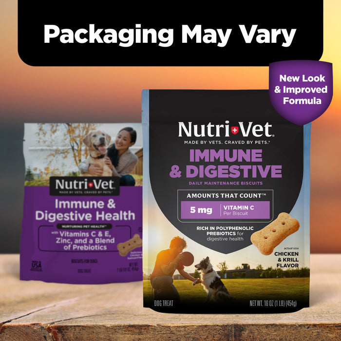 Nutri-Vet Immune & Digestive Health Biscuits for Dogs, 16 oz