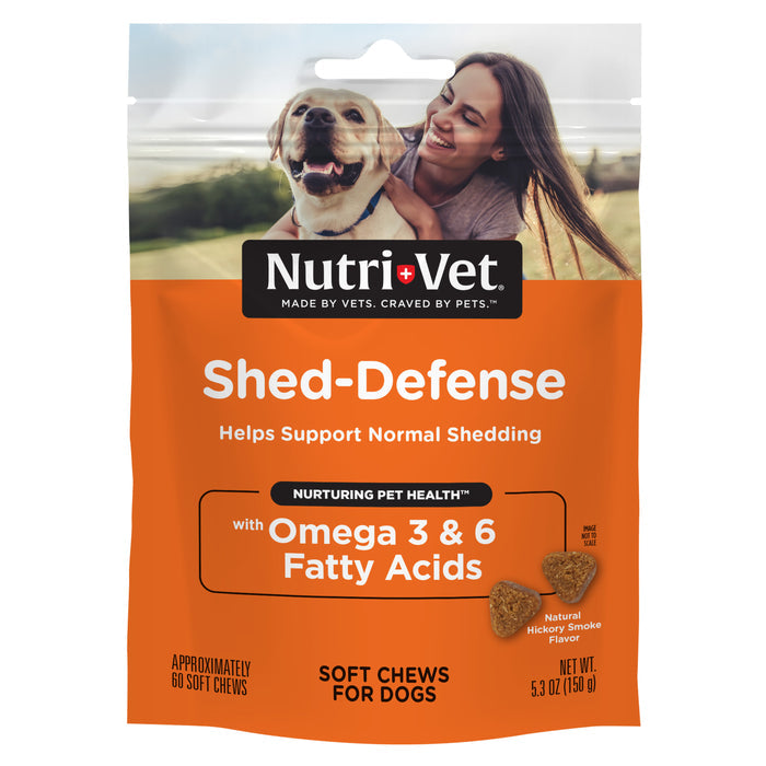 Nutri-Vet Shed Defense Soft Chews for Dogs, 60 Soft Chews