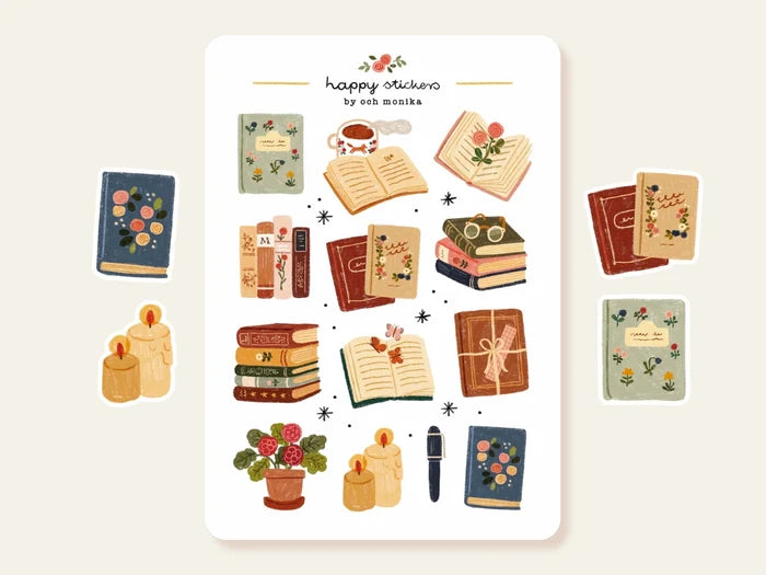 Och Monika Stickers - Book Lover