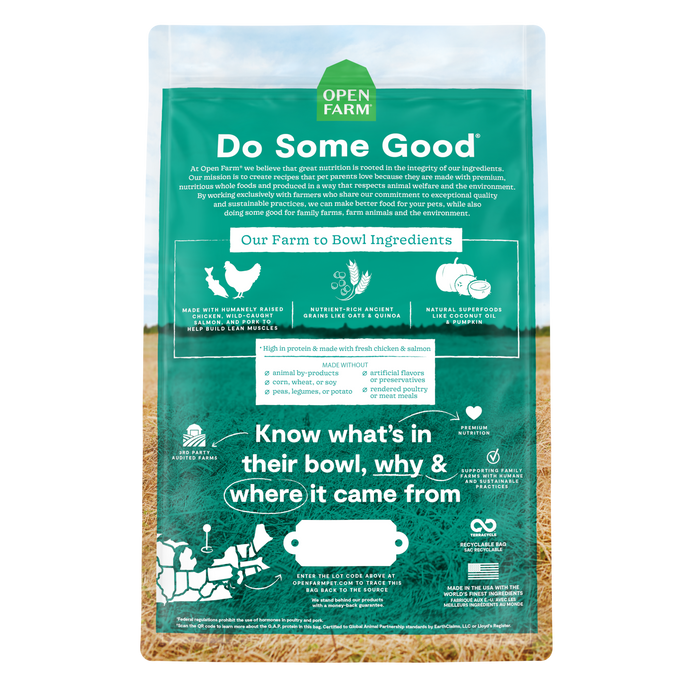 Open Farm Chicken & Salmon Ancient Grains Puppy Kibble