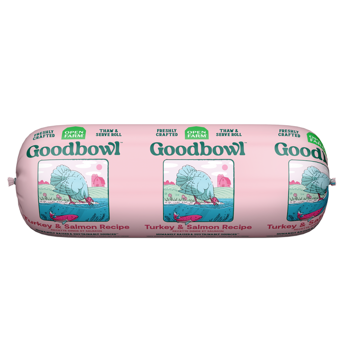 Open Farm Goodbowl Gently Cooked Turkey & Salmon Roll Frozen Dog Food, 28oz