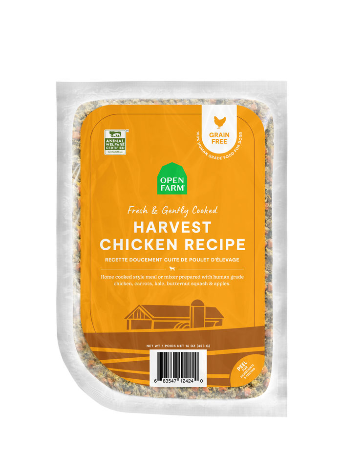 Open Farm Harvest Chicken Recipe Gently Cooked For Dogs, 16oz