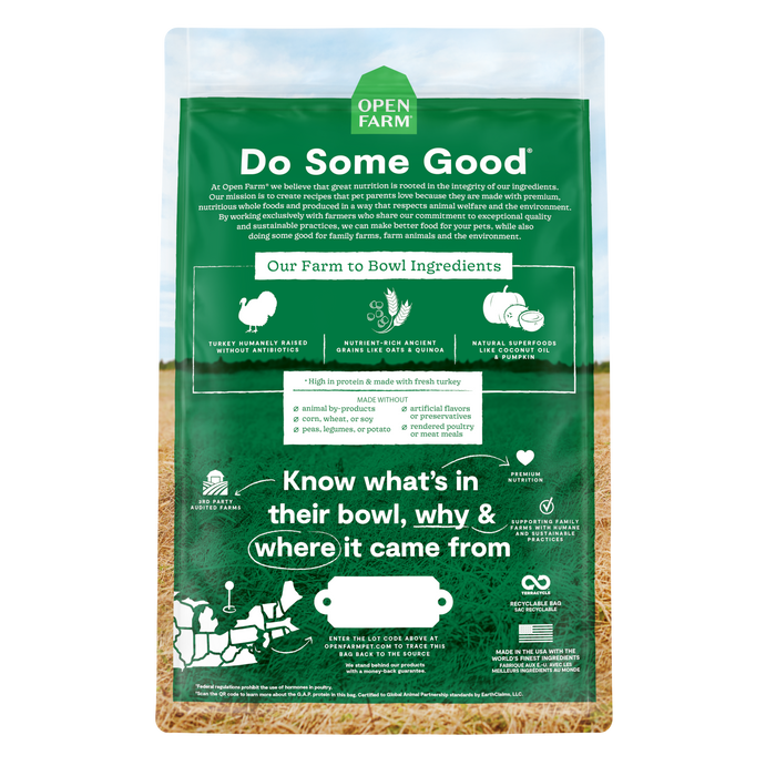 Open Farm Homestead Turkey & Ancient Grains Dog Kibble