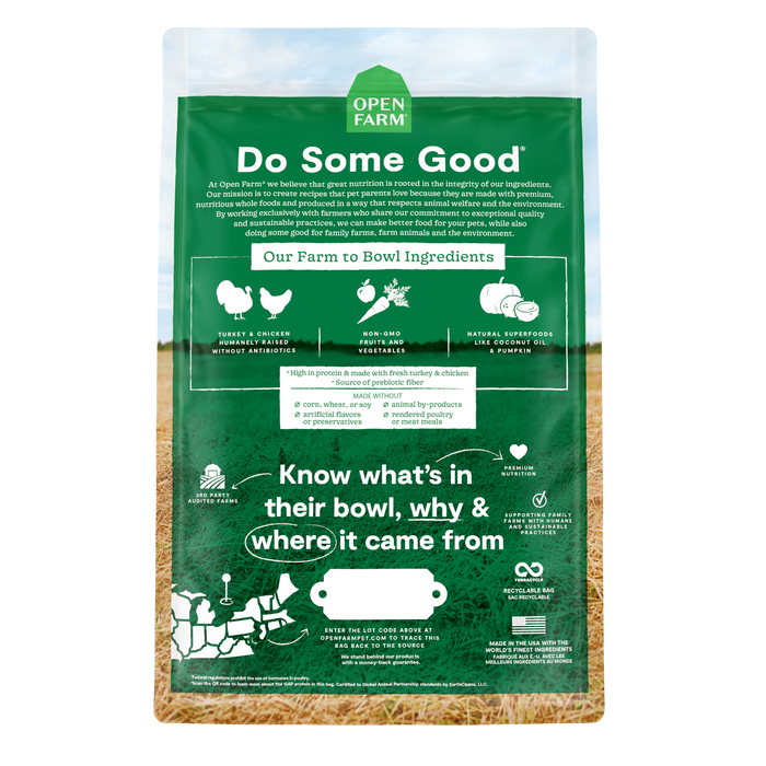 Open Farm Homestead Turkey & Chicken Grain-Free Dog Kibble